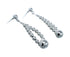 Native American Sterling Silver Bead Post Dangle Earrings JX129752